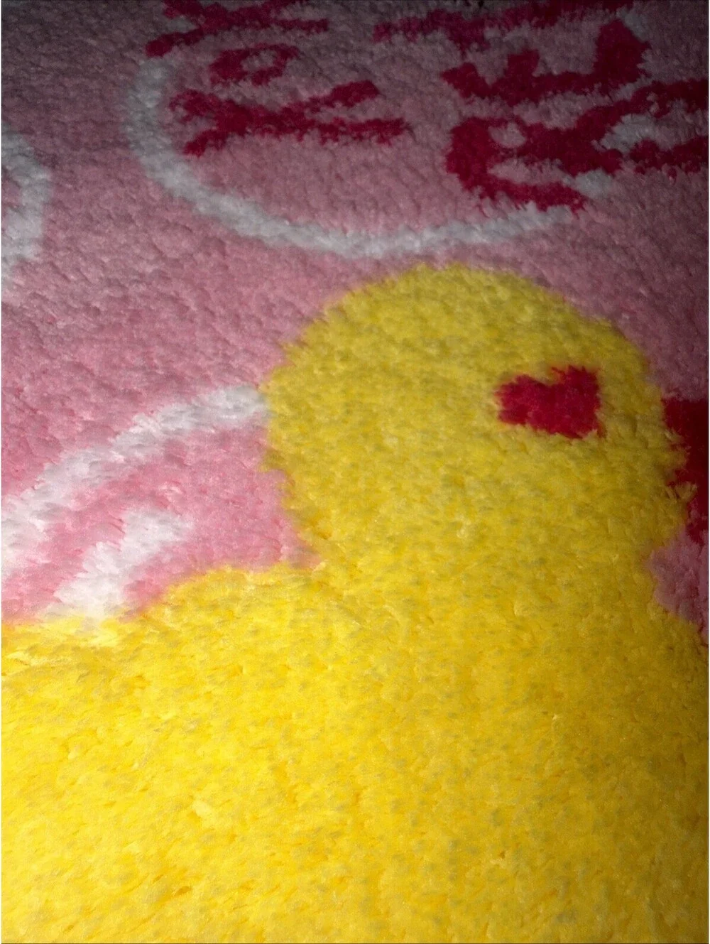 Betsey Johnson Bubbles And Duckies, Pink And Yellow Bath Rug 20x30 New